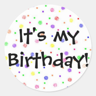 Adesivo Redondo É meu aniversário!