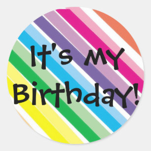 Adesivo Redondo É meu aniversário!