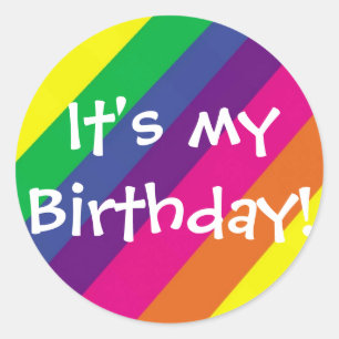 Adesivo Redondo É meu aniversário!
