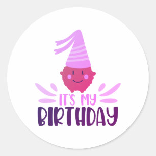 Adesivo Redondo é meu aniversário