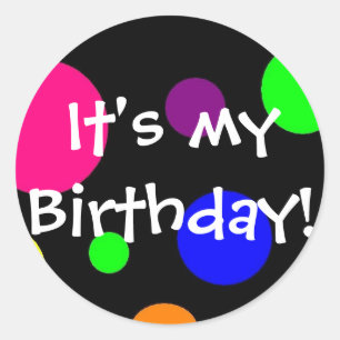 Adesivo Redondo É meu aniversário!
