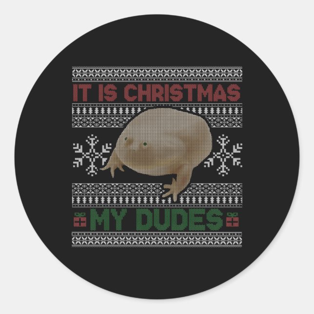 Adesivo Redondo É Meu Cara Feio Quarta-Feira Meus Cara (Frente)