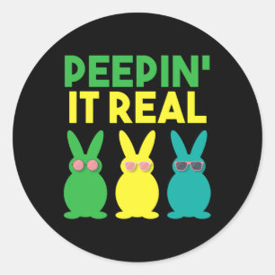 Adesivo Redondo É Muito Coelhinho, Legal Páscoa Squad.