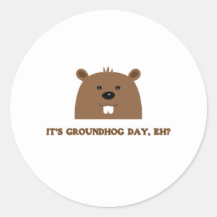 Adesivo Redondo É o dia do Groundhog, não é?
