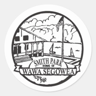 Adesivo Redondo É o logotipo oficial do parque de Smith!