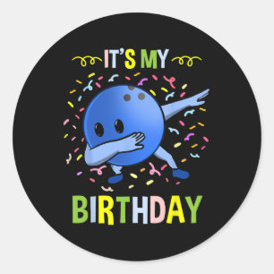 Adesivo Redondo É o meu Byll de Boliches de Aniversário