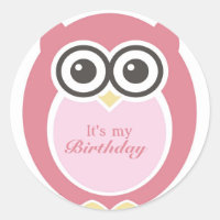 É o meu cartoon de coruja rosa-rosa com palitos de