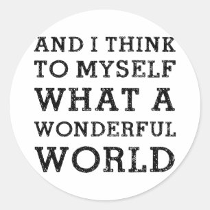 Adesivo Redondo E o mundo maravilhoso