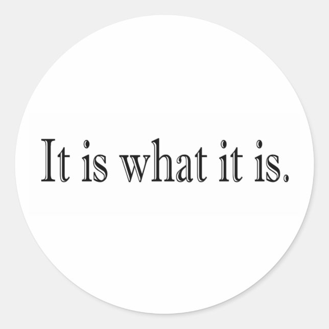 Adesivo Redondo É o que é (Frente)