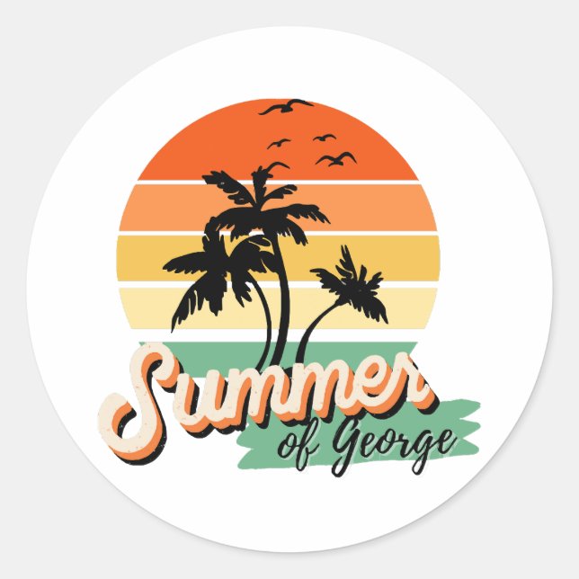 Adesivo Redondo É o Verão de George (Frente)