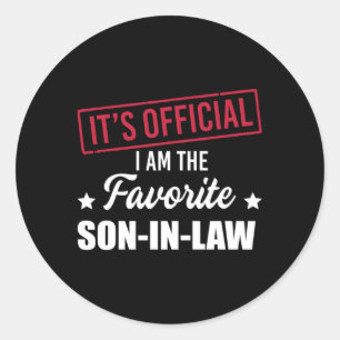 Adesivo Redondo É Oficial Eu Sou O Filho-De-Direito Favorito