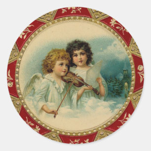 Adesivo Redondo E os anjos cantam - o feriado