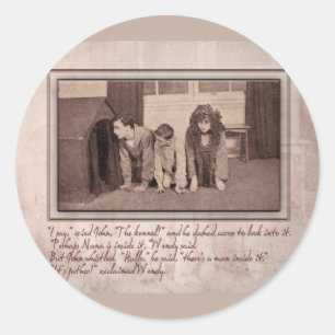 Adesivo Redondo É pai, Wendy exclamada