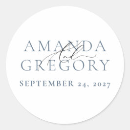 Adesivo Redondo E Script De Nomes De Serif Elegantes