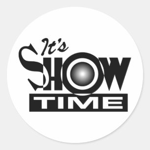 Adesivo Redondo É Showtime - dizer engraçado americano do humor