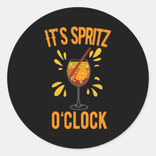 Adesivo Redondo É Spritz O'Clock Aperol Spritz Fan Sommer Alcoh