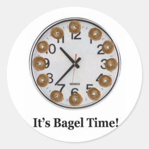 Adesivo Redondo É tempo do Bagel!