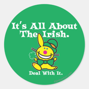 Adesivo Redondo É toda sobre o irlandês (o verde)