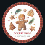 Adesivo Redondo É tudo sobre aquele troco de Assar<br><div class="desc">É tudo sobre o adesivo de troca de cookies do Assar - Nossos detalhes sobre os adesivos de troca de biscoitos do assar estão saindo do forno. Uma maneira fantástica de juntar amigos e familiares durante o feriado. Todos trazem um lote próprio e depois os bons tempos rolam. Corra o...</div>