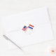 Adesivo Redondo E.U. e bandeiras cruzadas Países Baixos (Envelope)