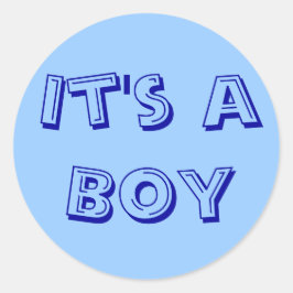 Adesivo Redondo É um "Boy Sticker Seals"