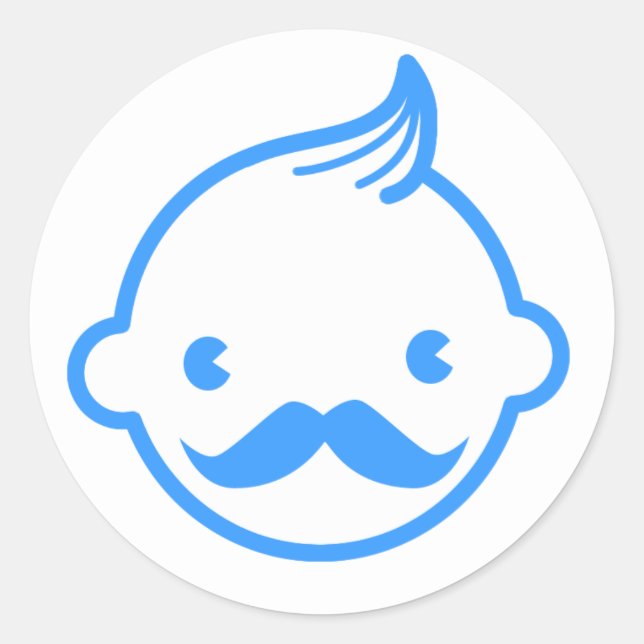 Adesivo Redondo É um Chá de fraldas de Homem Pequeno (Frente)