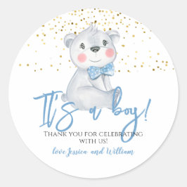 Adesivo Redondo É um Chá de fraldas, obrigado.