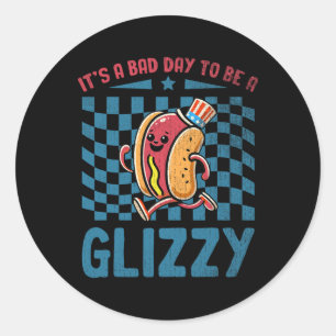 Adesivo Redondo É um dia D para ser um Glizzy 4 de Julho