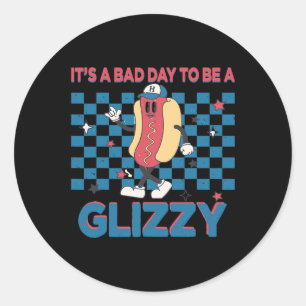 Adesivo Redondo É um dia D para ser um Glizzy 4 de julho 1