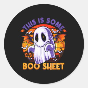 Adesivo Redondo É Um Ghost Spooky Homens De Halloween?
