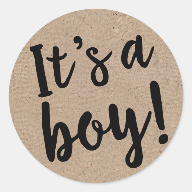 Adesivo Redondo É um guião de tendências no estilo Kraft (Frente)