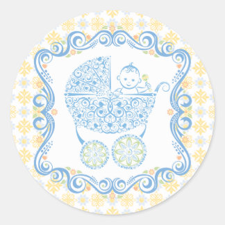 Adesivo Redondo É um menino!