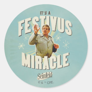 Adesivo Redondo É um Milagre do Festivus