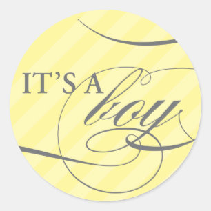 Adesivo Redondo É um palito amarelo-preto