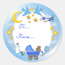 Adesivo Redondo É um Presente de Menino