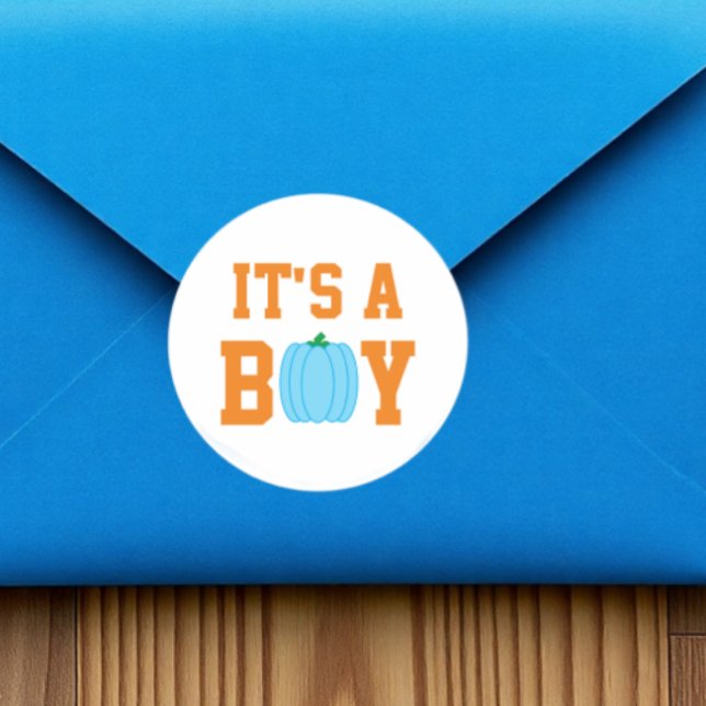 Adesivo Redondo É Um Rapaz Pumpkin (Criador carregado)