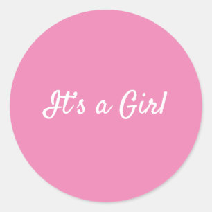 Adesivo Redondo É um selo bonito do envelope do anúncio do bebê