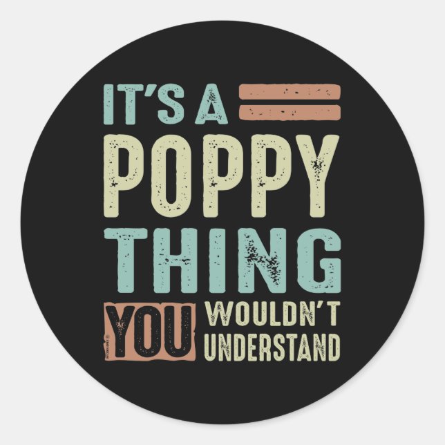 Adesivo Redondo É uma Coisa da Poppy (Frente)