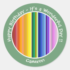 Adesivo Redondo É uma festa do Arco-íris, padrão de distribuição m