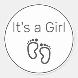 Adesivo Redondo É uma garota moderna e minimalista negra branca