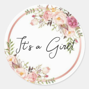 Adesivo Redondo É uma garota! Revolução de Gênero