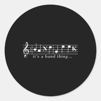 Adesivo Redondo É Uma Nota De Música De Geek Banda