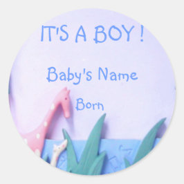 Adesivo Redondo É UMA Vinheta DE MENINO