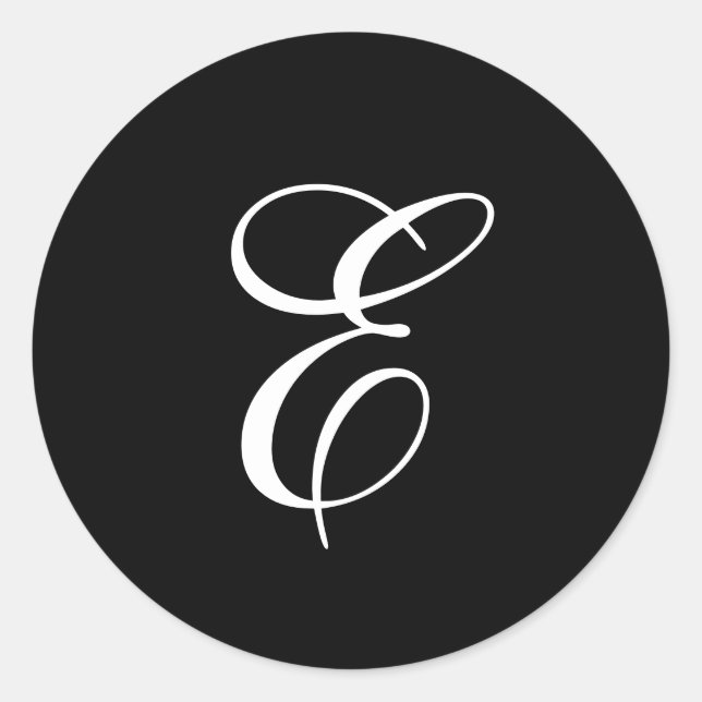 Adesivo Redondo E Vinhetas de monograma (Frente)