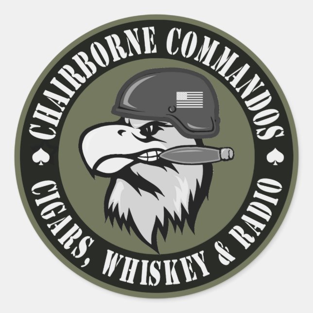 Adesivo Redondo Eagle de fumo redondo (Frente)