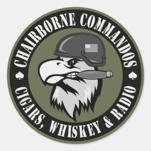 Adesivo Redondo Eagle de fumo redondo