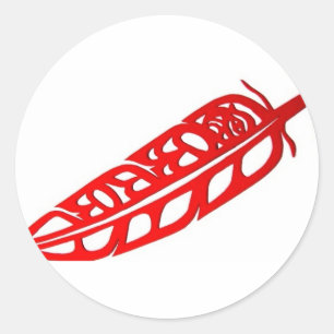 Adesivo Redondo Eagle Feather Design