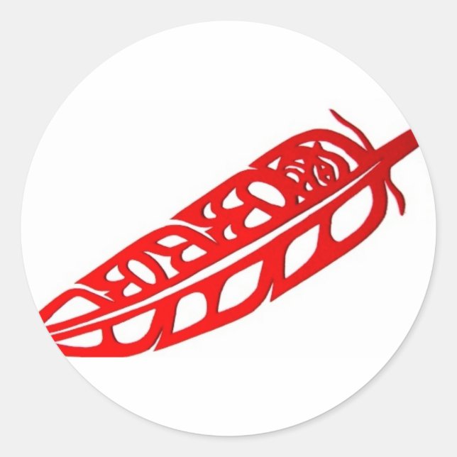 Adesivo Redondo Eagle Feather Design (Frente)
