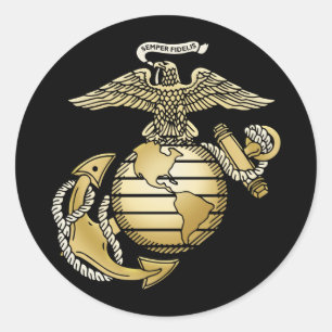 Adesivo Redondo Eagle Globe Anchor