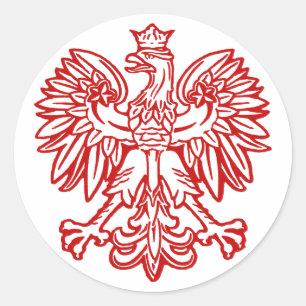 Adesivo Redondo Eagle polonês